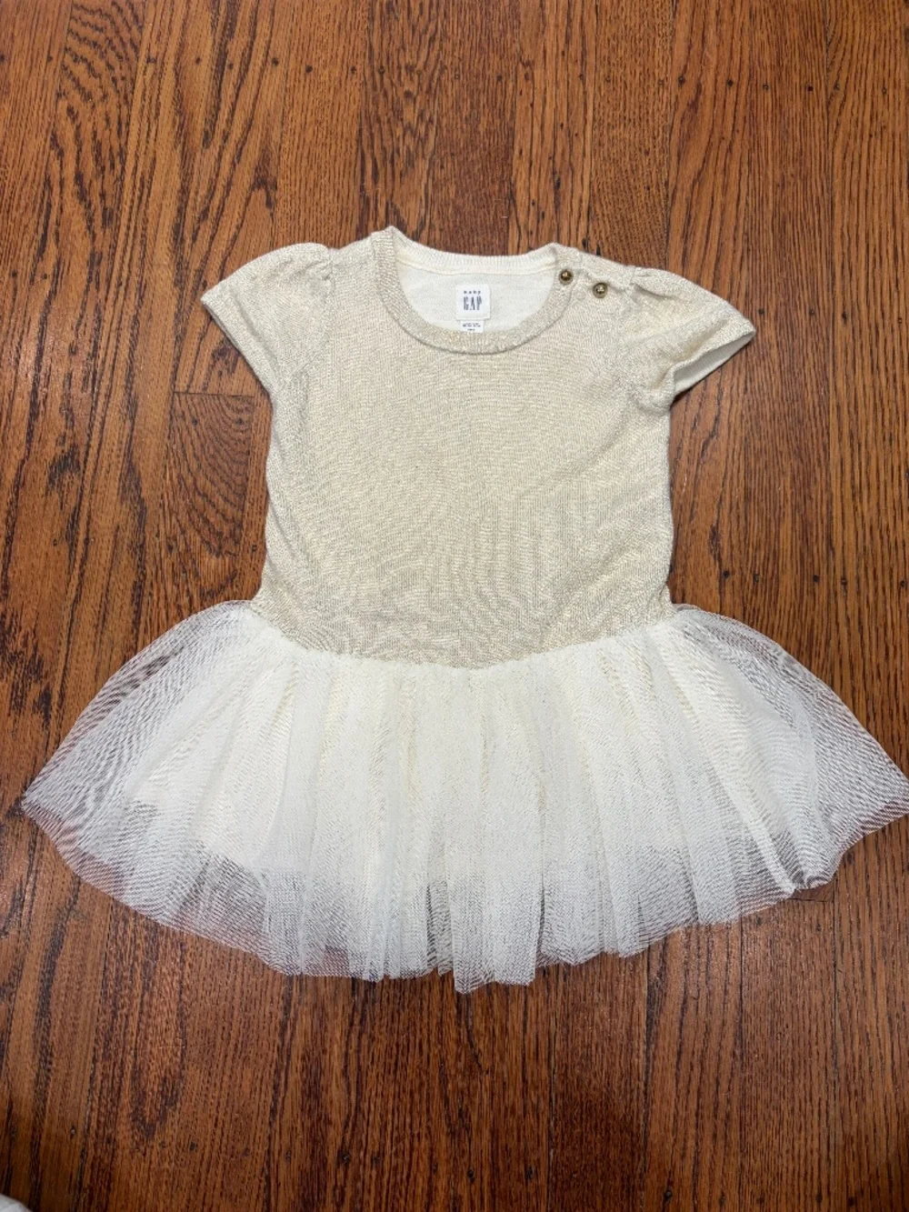 Gap Baby Gold Tulle Tutu Dress 12-18M Holiday Party Princess